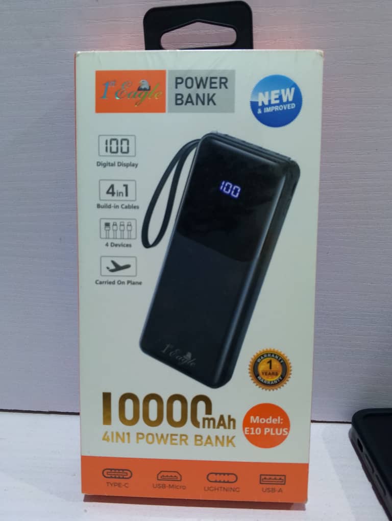 1st eagle E10+, power bank, 10,000mAh, digital, 4in1 