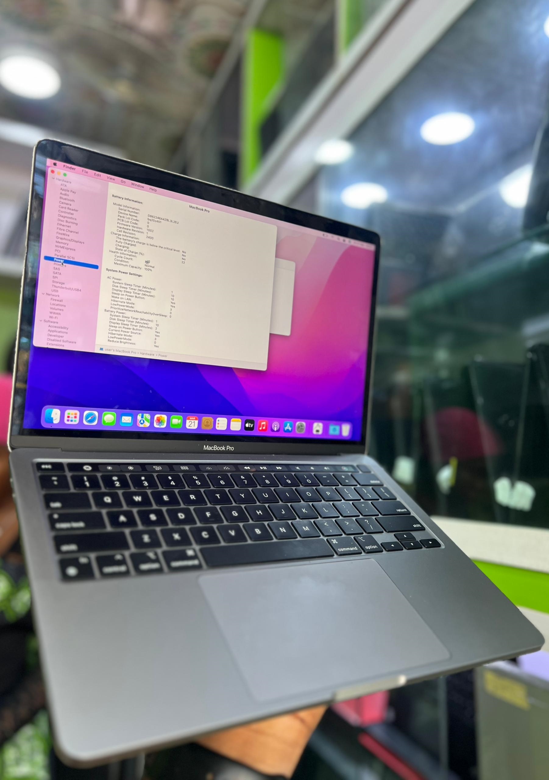 2020 Apple MacBook Pro 13-inch Apple M1 Chip 8gb ram 256gb ssd TouchBarID Gray Color 